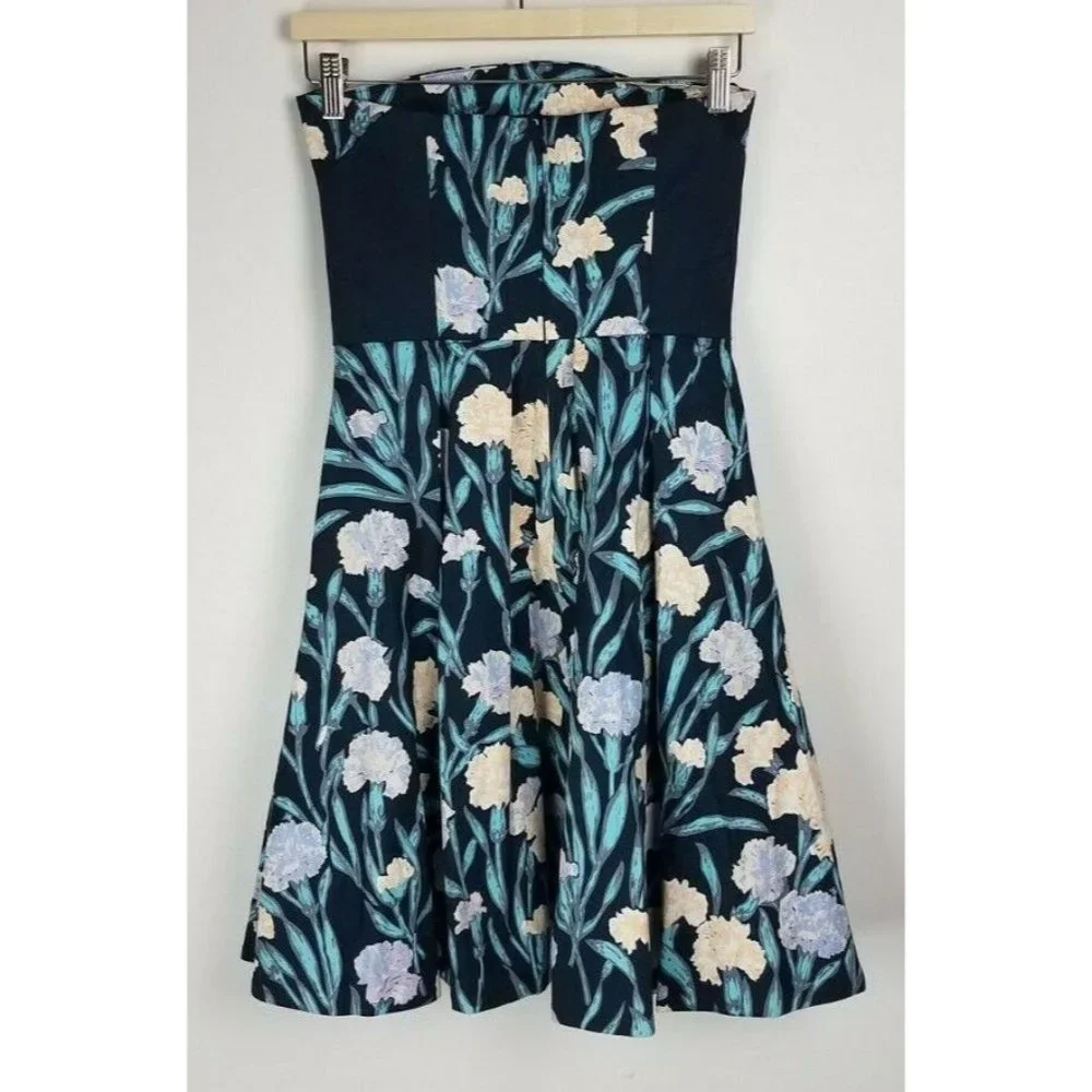 French Connection Sz. 2 Carnation Floral Strapless Short Dress W/ Pockets NWT - Picture 6 of 7